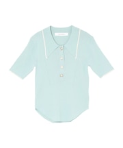 カラーネックラインニットプルオーバー