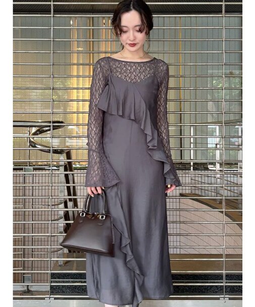 ラッフルフリルキャミワンピース