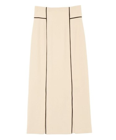 バイカラーパイピングスカート