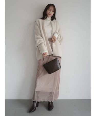 シアーラメプリーツIラインスカート