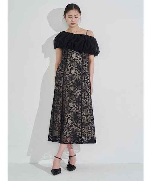 【極美品】ラグナムーン 結婚式 パーティー ドレス ワンピース＋ボレロセット S LADYボレロセットレースキャミワンピース｜ラグナムーンの通販