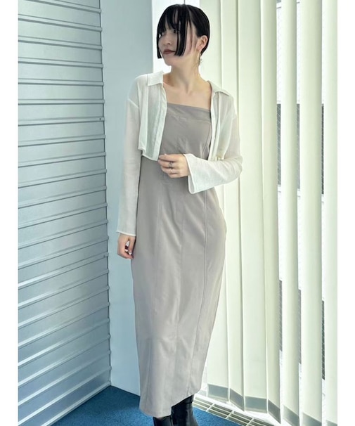 シアーシャツセットキャミワンピース