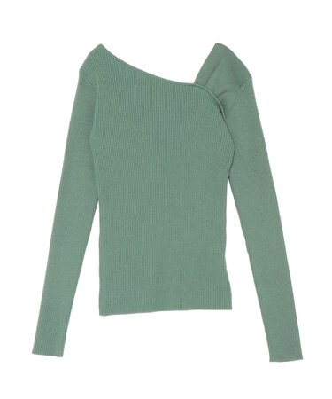 アシンメトリータックニットプルオーバー