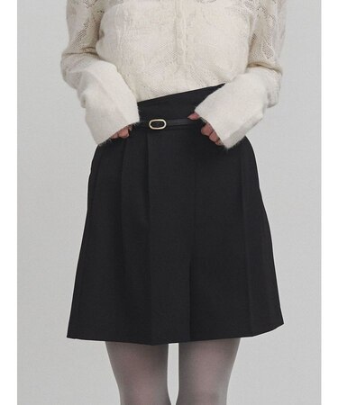 バイカラーベルトセットショートパンツ