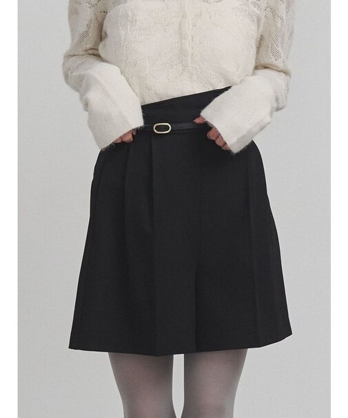 バイカラーベルトセットショートパンツ