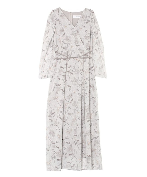 ペイントフラワーカシュクールワンピース