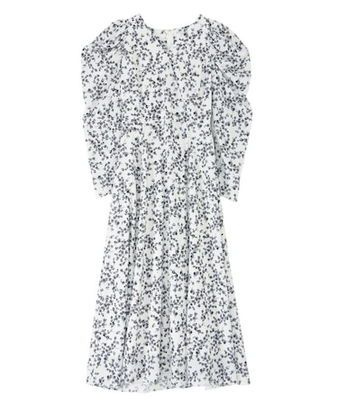 フラワープリントカシュクールワンピース