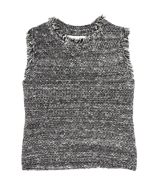 ツイードフリンジニットプルオーバー