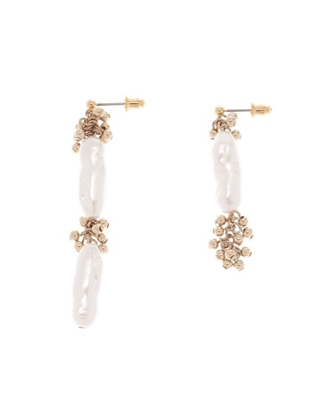 LADYキャビアビーズ淡水ピアス