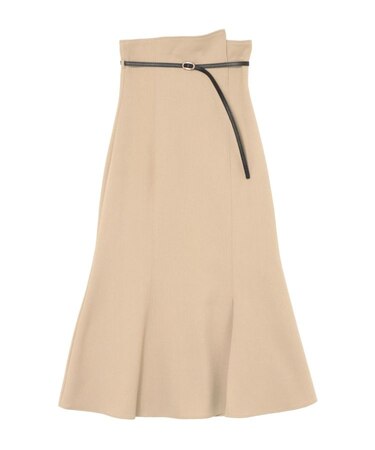 バイカラーベルトスカート