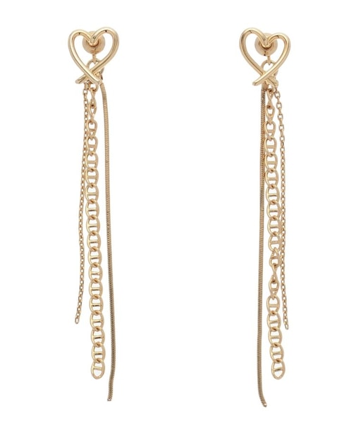 ハートチェーンミックスピアス