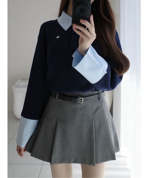 POLO BCSコラボ】シャツカラーカフスニットプルオーバー｜ラグナムーン