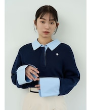 【POLO BCSコラボ】シャツカラーカフスニットプルオーバー