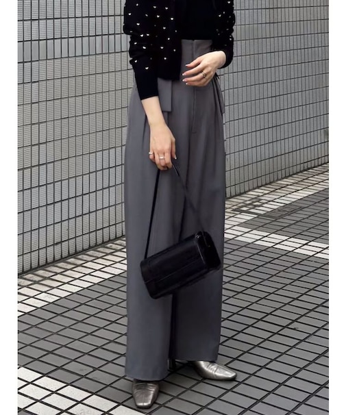 ハイウエストサスペンダーパンツ