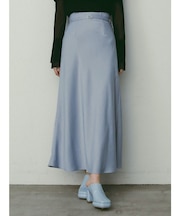 サテンベルトバイアススカート