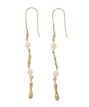 LADYフェイクパールカーブピアス