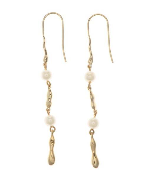 LADYフェイクパールカーブピアス