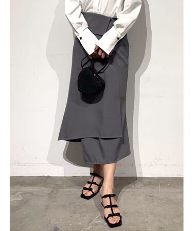 ウエストラペルアシンメトリースカート