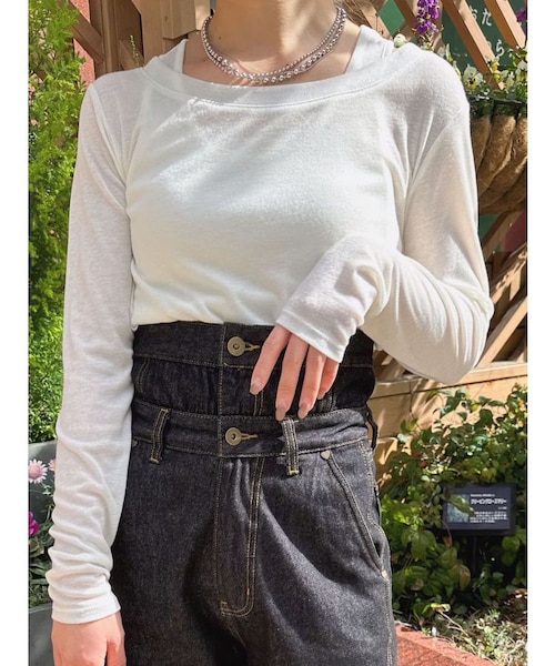 カットレイヤードトップス AZUL BY MOUSSY | アソートデザインレイヤードトップス (Tシャツ