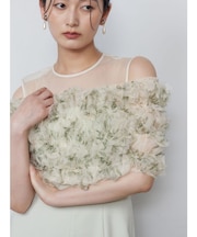 LADYチュールオフショルパンツドレス