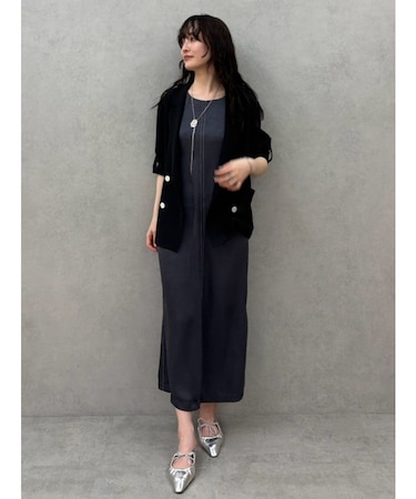 【WEB限定】サテンIラインワンピース