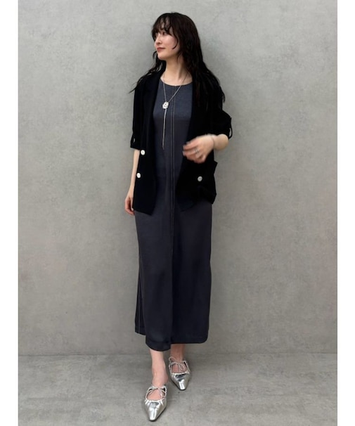 【WEB限定】サテンIラインワンピース