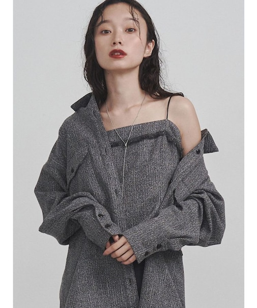 ツイードフリンジキャミソール