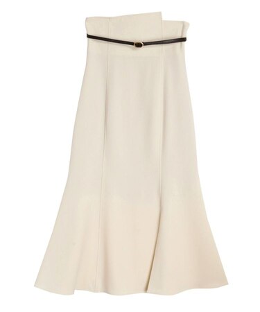 バイカラーベルトスカート