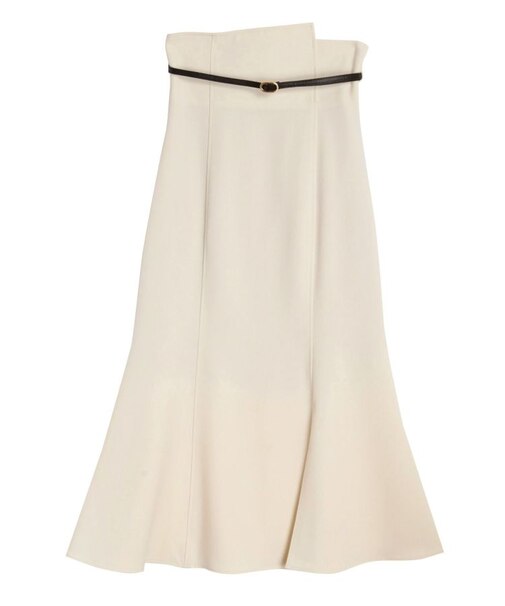 バイカラーベルトスカート