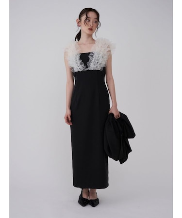 LADYショルダーチュールIラインドレス