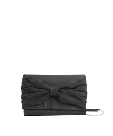 サテンリボンクラッチバッグ