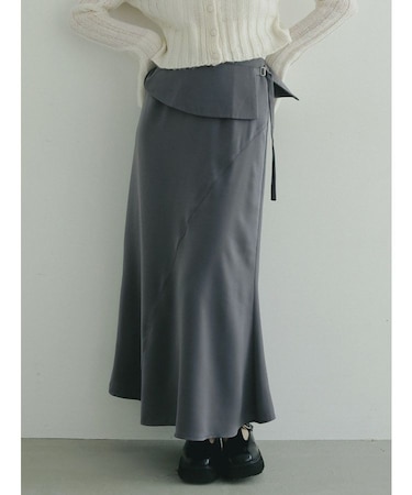 ラペルベルトセットナローフレアスカート