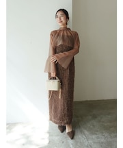 LADYブラウスレイヤードキャミワンピース