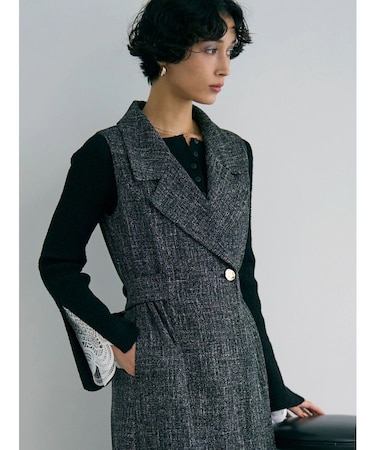 レーススリーブニットプルオーバー