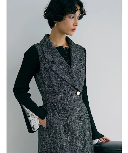 レーススリーブニットプルオーバー