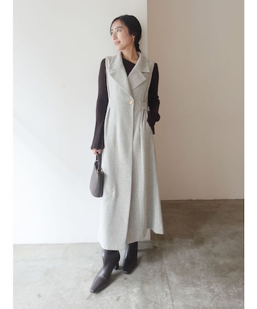 ツイードメタルボタンテーラードジャンパースカート