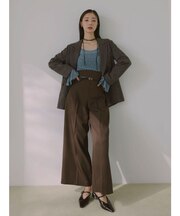 バイカラーベルトパンツ