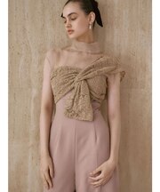 LADYエンブロイダリーツイストパンツドレス