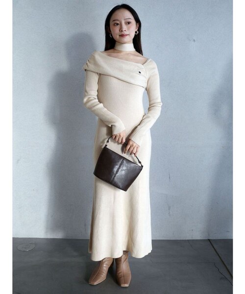 POLO BCSコラボ】オフショルチョーカーニットワンピース｜ラグナムーン