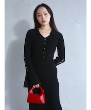 ビックカラーメタルボタンワンピース