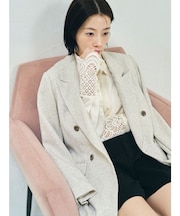 ツイードダブルテーラードジャケット