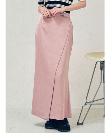 サテンラップデザインサテンナロースカート