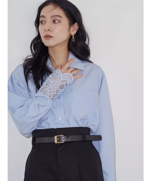 レースカフスシャツ