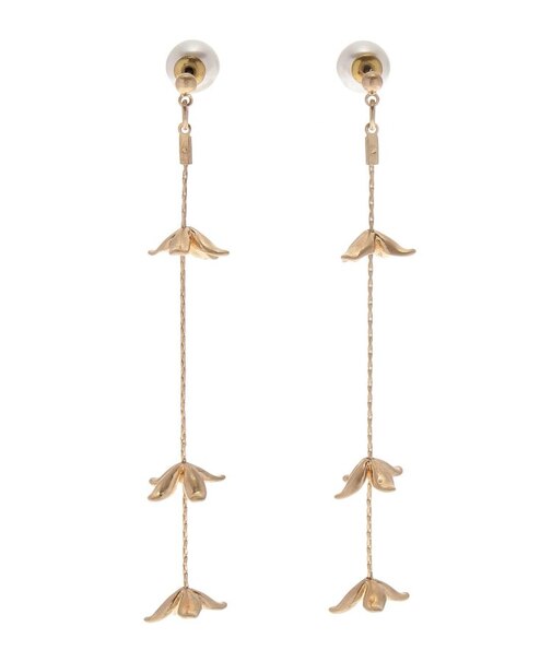 LADYフラワーチェーンピアス