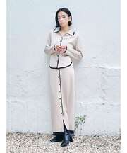 レイヤードデザインニットセットアップ