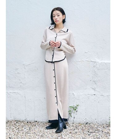 レイヤードデザインニットセットアップ