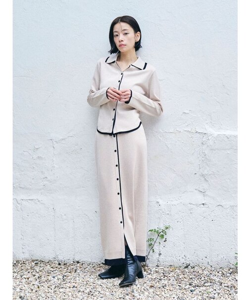 レイヤードデザインニットセットアップ