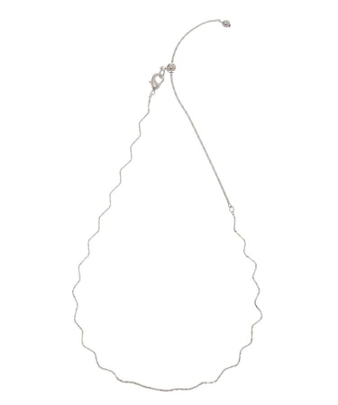 メタルカーブチェーンチョーカーネックレス