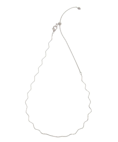 メタルカーブチェーンチョーカーネックレス