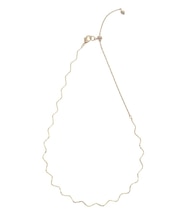 メタルカーブチェーンチョーカーネックレス